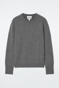 COS КАШЕМИРОВЫЙ СВИТЕР, СЕРЫЙ