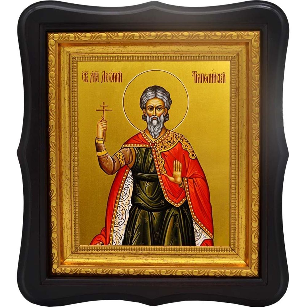 Леонтий Триполийский военачальник мученик. Икона на холсте.