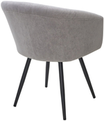 Стул М-City DISAUR Руна (Runa), поворотный на поворотный на 360 градусов, B22 Серый, Велюр, Черный каркас