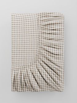 Простынь на резинке Сказка "Бежевая клеточка" 120х200 см