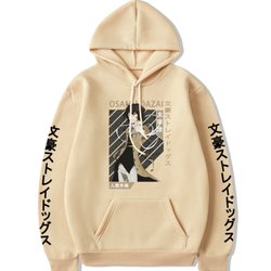 Толстовка "Проза бродячих псов / Великий из бродячих псов - Дазай" (беж.)