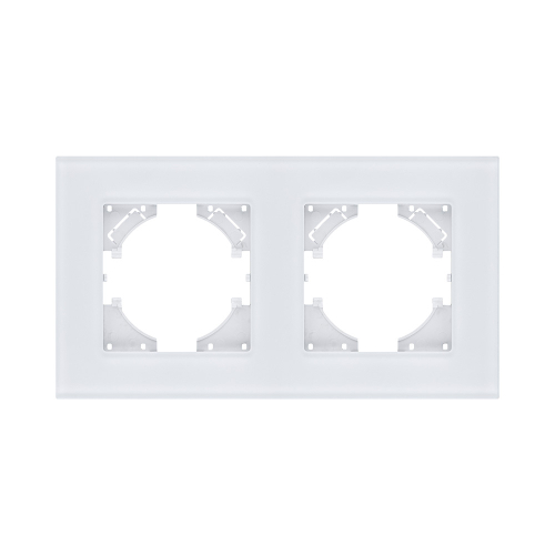 Рамка 2-постовая, стекло белый Kollinger Reflex MG RM2WH