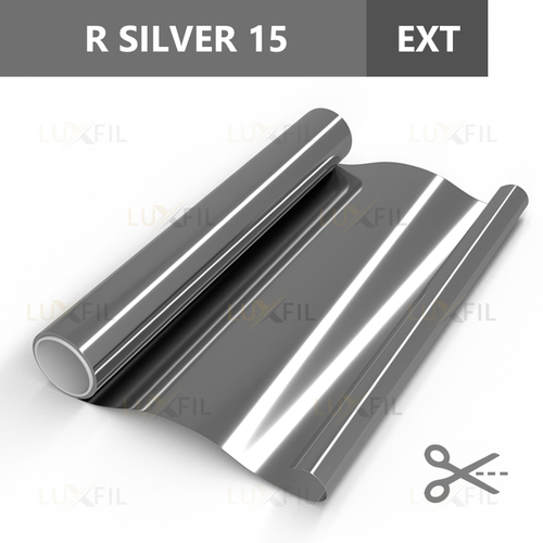 Пленка солнцезащитная зеркальная R SILVER 15 (Exterior) LUXFIL, на отрез