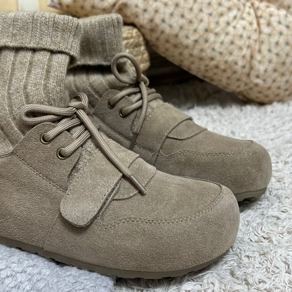 Женские замшевые ботинки Ortosalon 116A-12 коричневые