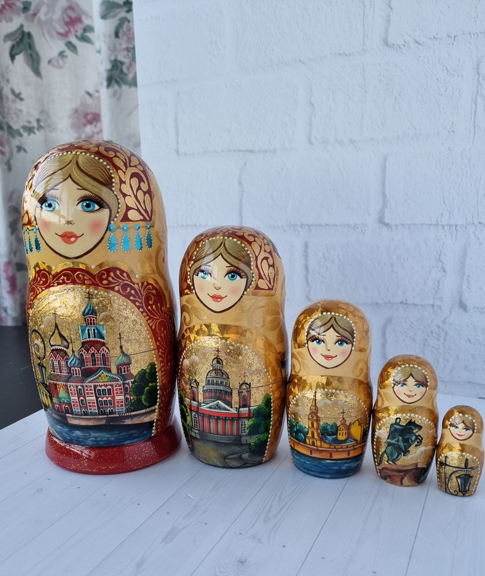 Матрёшка "Виды города" 5мест
