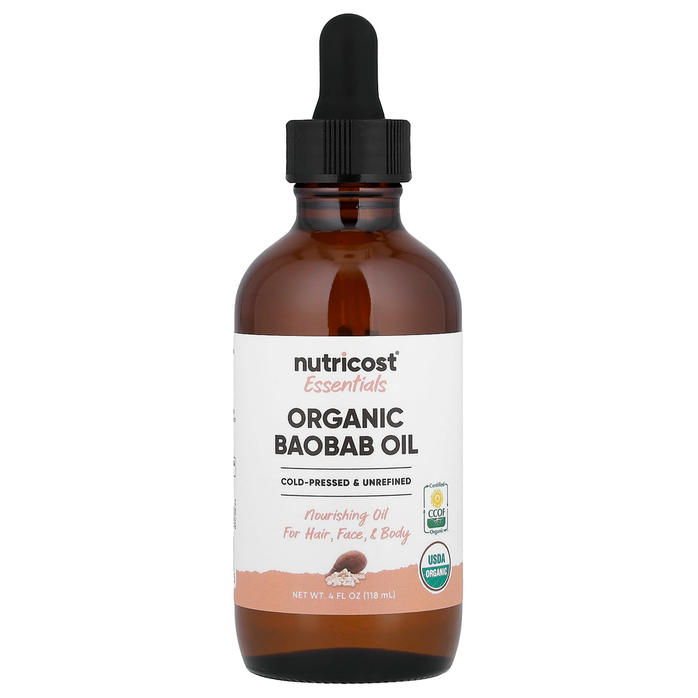 Nutricost, Essentials, органическое масло баобаба, 118 мл (4 жидк. унции)