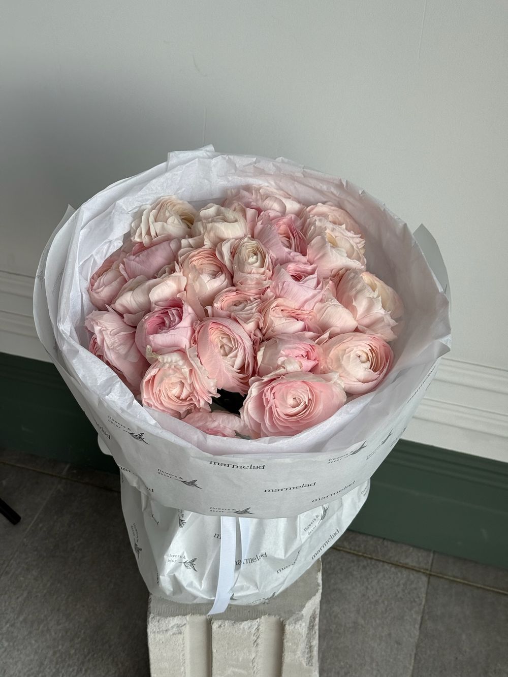 Букет из ранункулюсов в розовом оттенке 25 шт