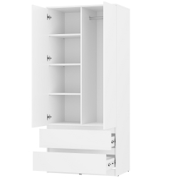 Шкаф двухстворчатый Симпл ШК-03, белый