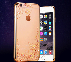 Чехол силиконовый с цветами для Iphone 6/6S