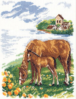 "Лошадки"-1-03 вышивка