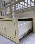 Кровать детская "Julia 11" автостенка, универсальный маятник (слоновая кость)