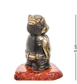 Народные промыслы AM-1028 Фигурка «Кот» (латунь, янтарь)