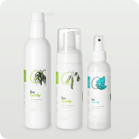 Гель Flexy curl 250 мл + Пенка Volume curl + Солевой спрей Sea curl