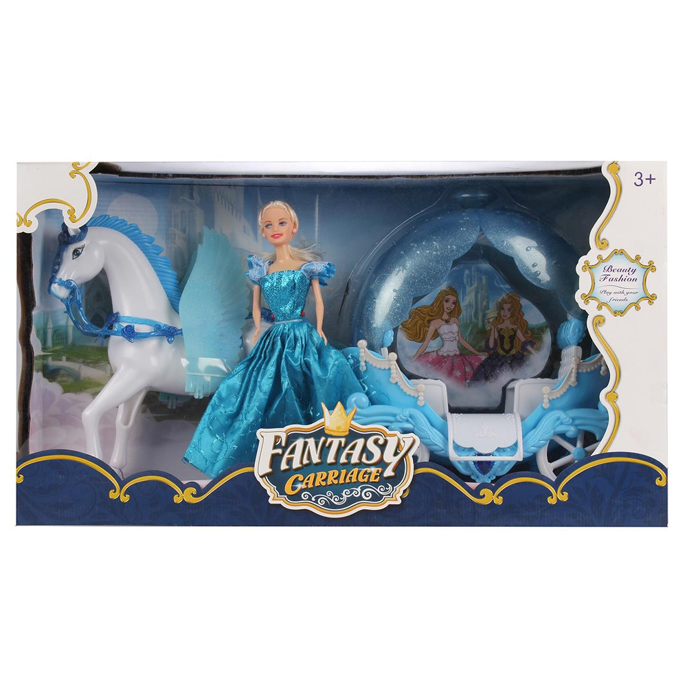 Карета с лошадью и куклой, коробка 319A