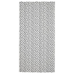 IKEA SANDLUSERN  (ИКЕА САНДЛУСЕРН)  -  Ткань с отделкой, белый/черный, 150x300 см