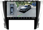 Магнитола для Toyota Camry 55 2014-2018 (рамка серебристо-черная) - Teyes CC3-2K-360 на Android 10, 2K QLED, 6Гб+128Гб, CarPlay, 4G SIM-слот, 4 камеры в комплекте
