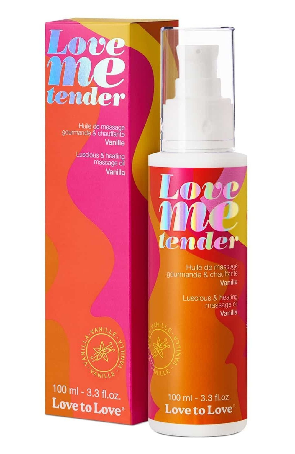 Съедобное согревающее массажное масло Love Me Tender Vanilla с ароматом ванили - 100 мл.
