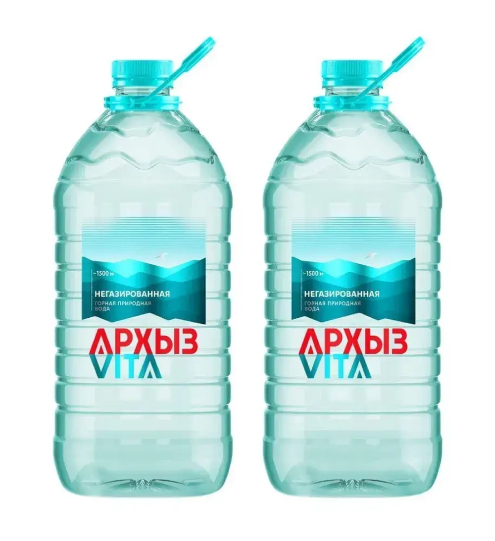 Вода негазированная Архыз Vita горная природная, 2 шт х 5 л