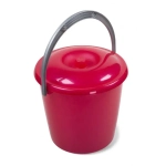 Ведро Соло 5л с крышкой перламутровое красное С631ККРА (комплект 15 шт)