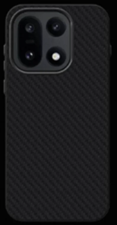 Защитный чехол для Realme GT8 органо-силиконовый под карбон c MagSafe черный (Black)