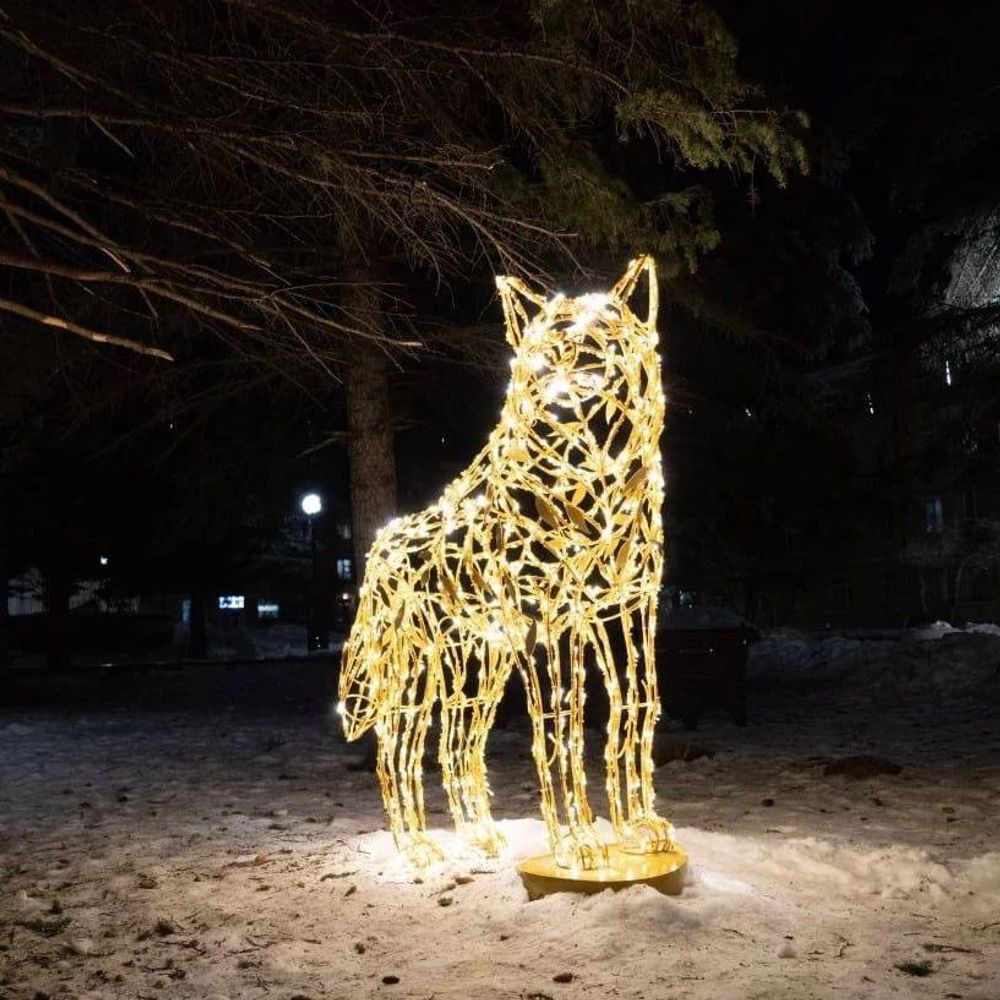 Светодиодная фигура "Волк"