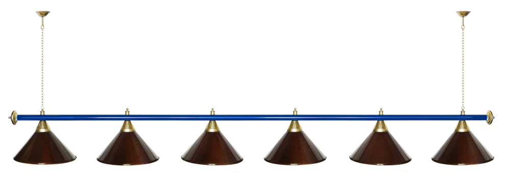 Лампа STARTBILLIARDS 6 пл. (плафоны золотые,штанга золотая,фурнитура золото)