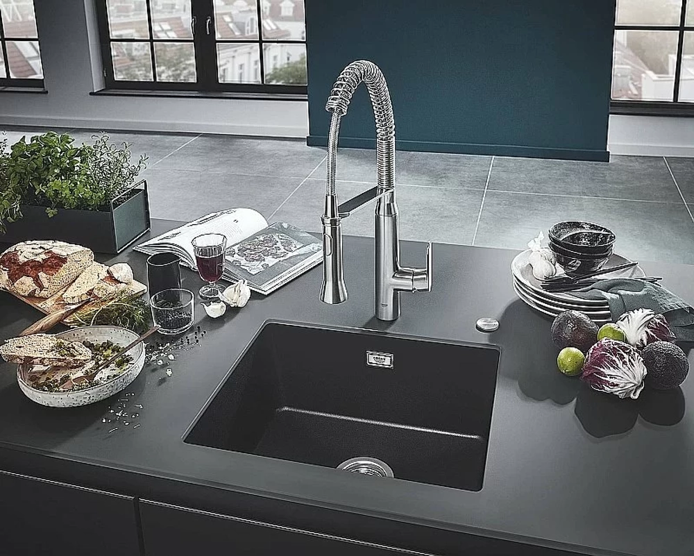 Кухонная мойка Grohe K700 31654AP0 черный гранит