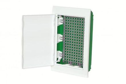 Корпус встраиваемый City9 Box IT 3 ряда 36мод. 2 розетки с бел. дверцей SE EZ9E312P2FIT