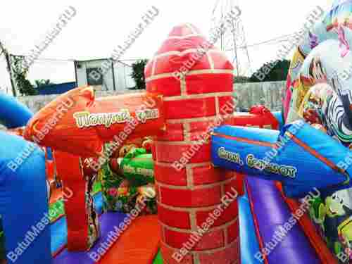 Коммерческий надувной батут " Веселый зоопарк" 6*6*2,6 м