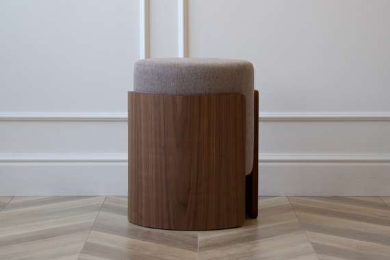 Пуф Lagom (капучино твид, орех)