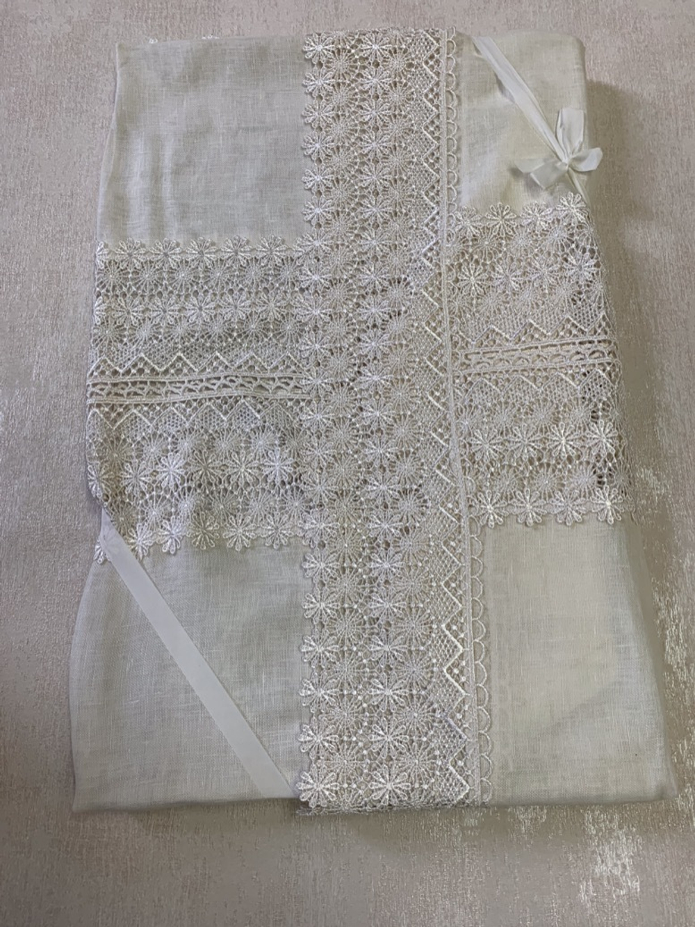 Скатерть 170х270 и 12 салфеток Gamba 1728 Panna шампань