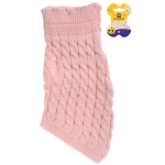 Кофта - свитер для мелких пород собак и кошек «BRO Style «, косички, цвет розовый, р XL