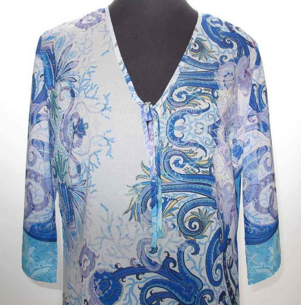 Туника женская Furstenberg Pasley Blue Германия вырез