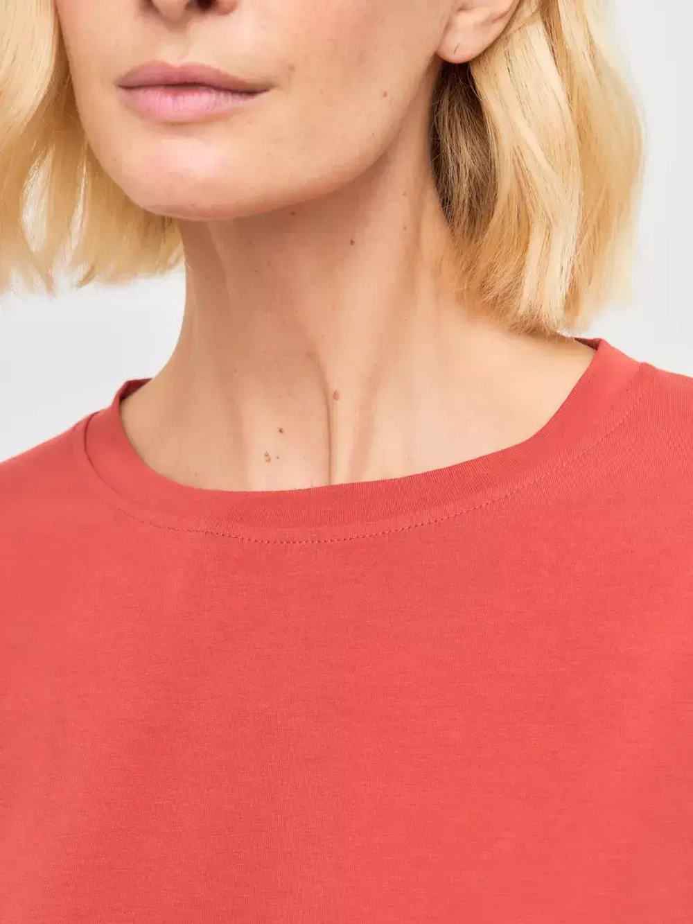 Футболка оверсайз большие размеры летучая мышь терракотовый