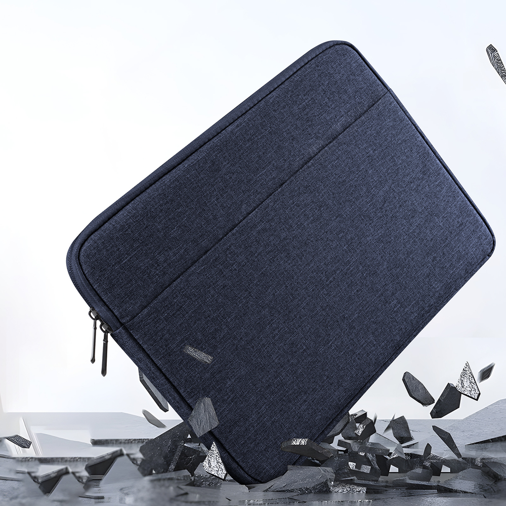 Легкая горизонтальная сумка чехол темно-синего цвета (Navy Blue) для ноутбука или планшета размером от 15.5 до 16 дюймов, серия LBDB Series