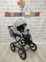 Коляска модульная Indigo Barbara Eco Classic be 04 (св.серая кожа)