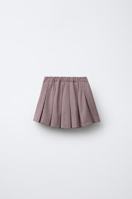 ZARA ЮБКА-ШОРТЫ В КЛЕТКУ, ГРАНАТОВЫЙ