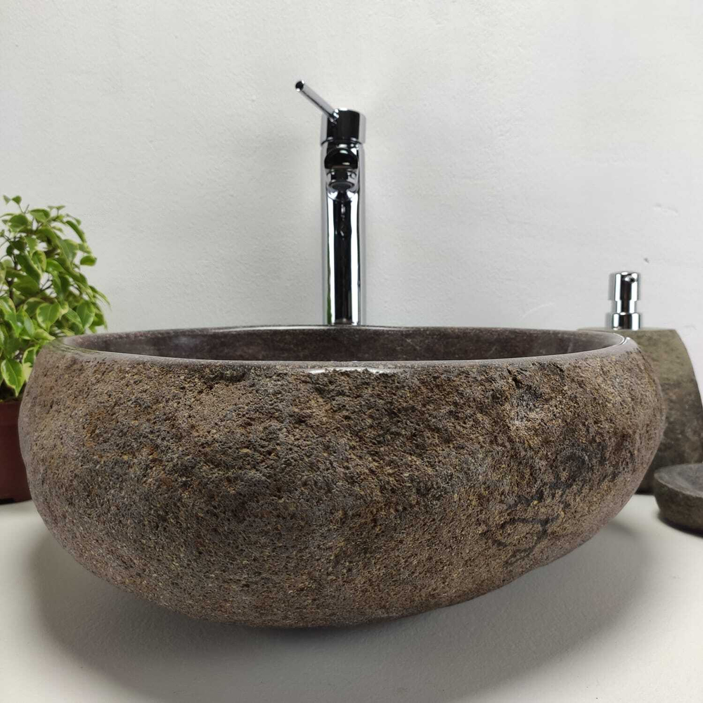 Раковина из речного камня RS-6910 (45*45*16)