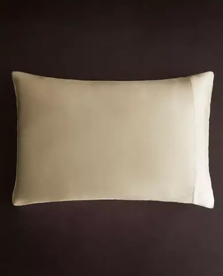 ZARA HOME НАВОЛОЧКА ИЗ 100% ТУТОВОГО ШЕЛКА, ЖЕЛТОВАТО-БЕЛЫЙ