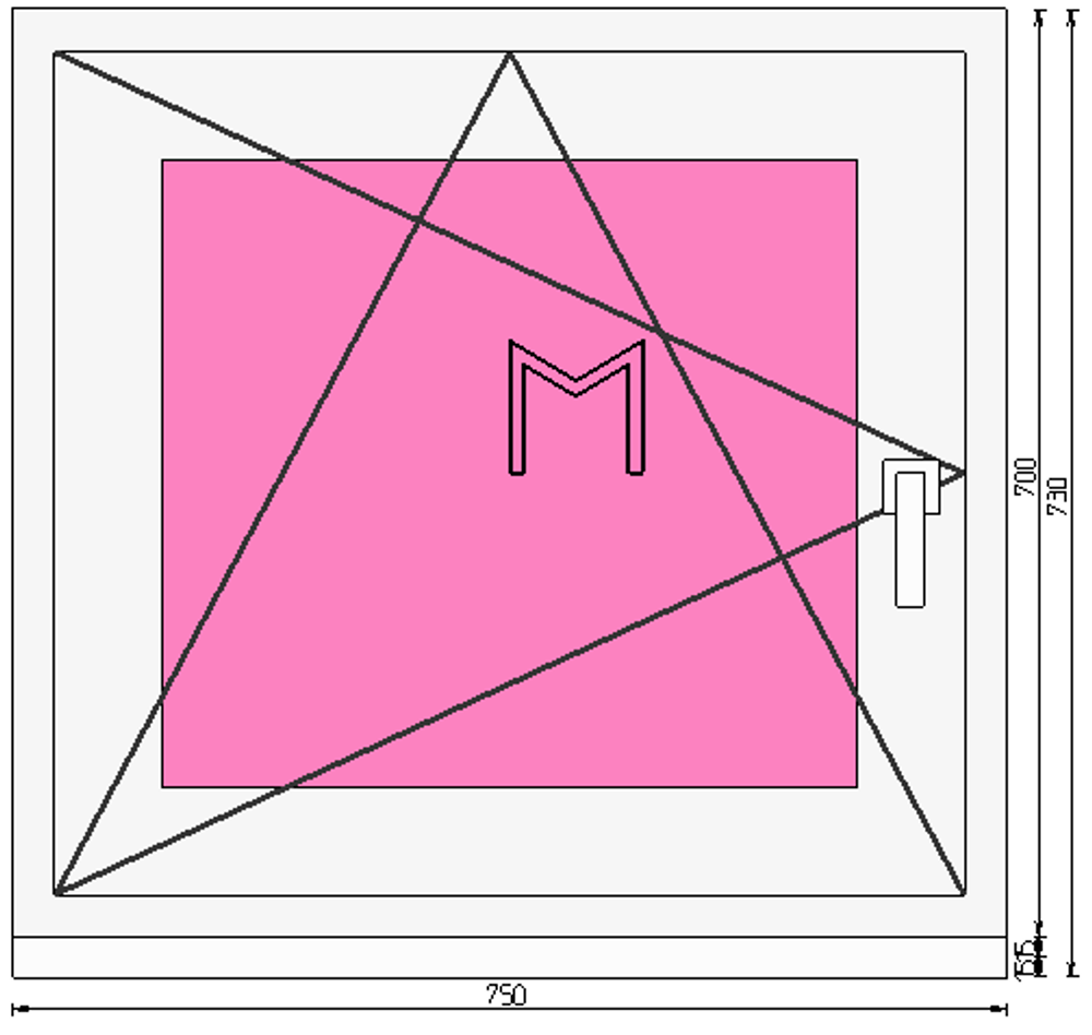 Пластиковое окно 700 х 750 ТермА Эко + Москитная сетка