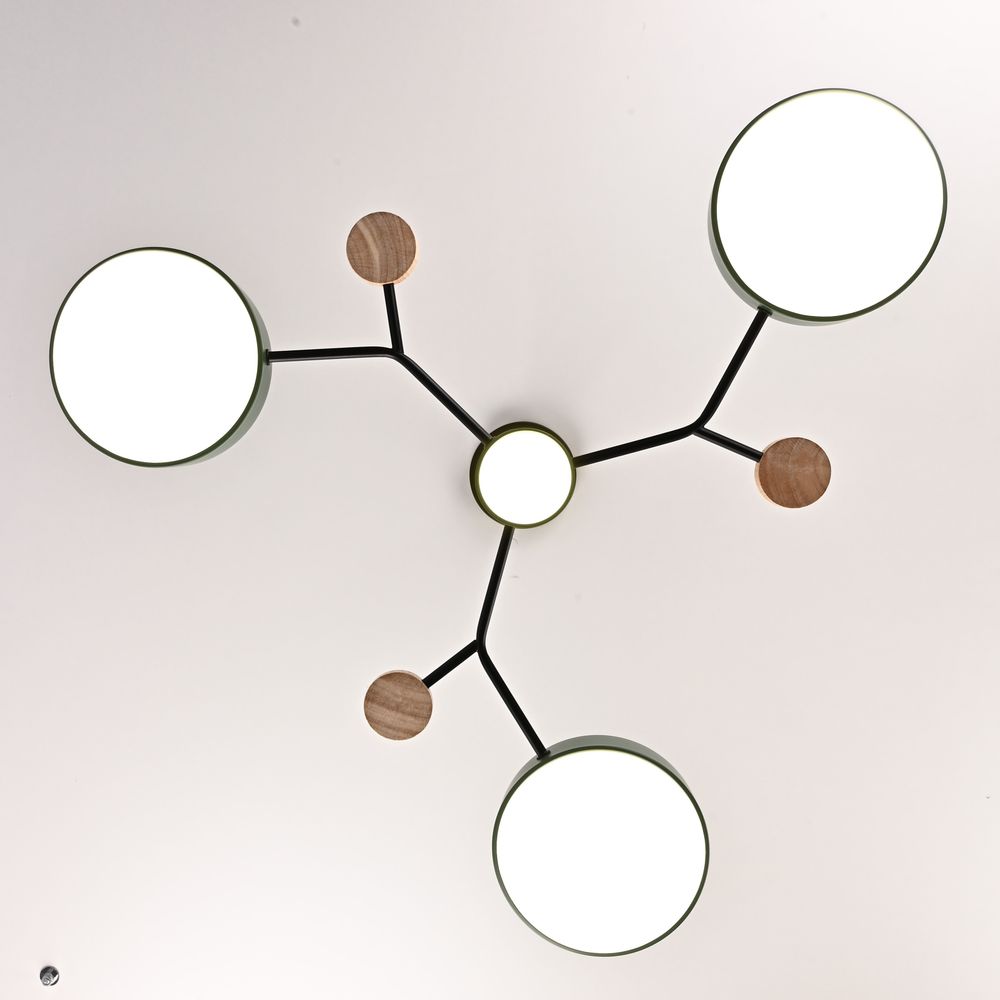 Люстра на штанге MEADE 4 lamps Green