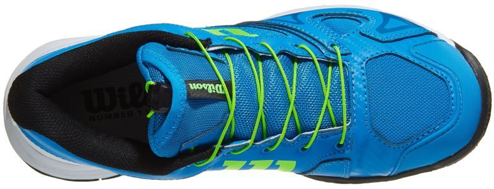 детские Кроссовки теннисные Wilson Rush Pro Junior QL - brilliant blue/white/green gecko