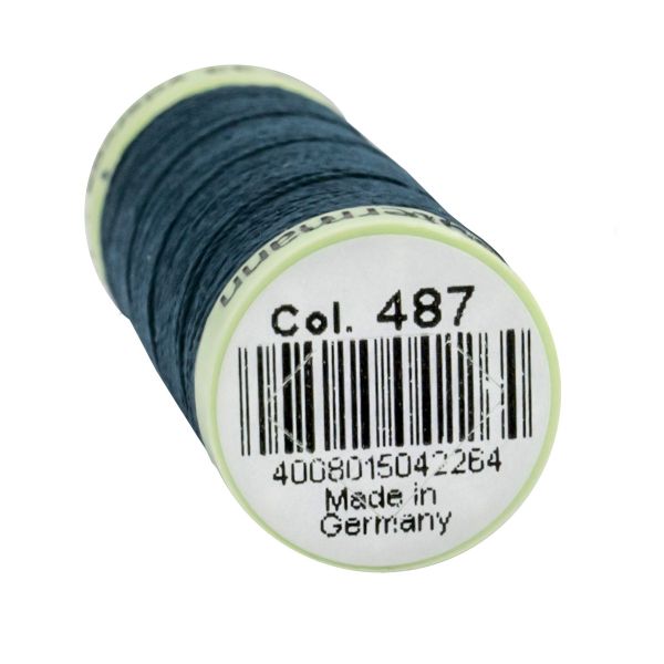 Нитки отделочные Gutermann Top Stitch 30 (30 метров), 5 кат. | 487 т.т.сине-зеленый