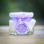 Бонбоньерка с медом на свадьбу в нежных тонах, 140 грамм