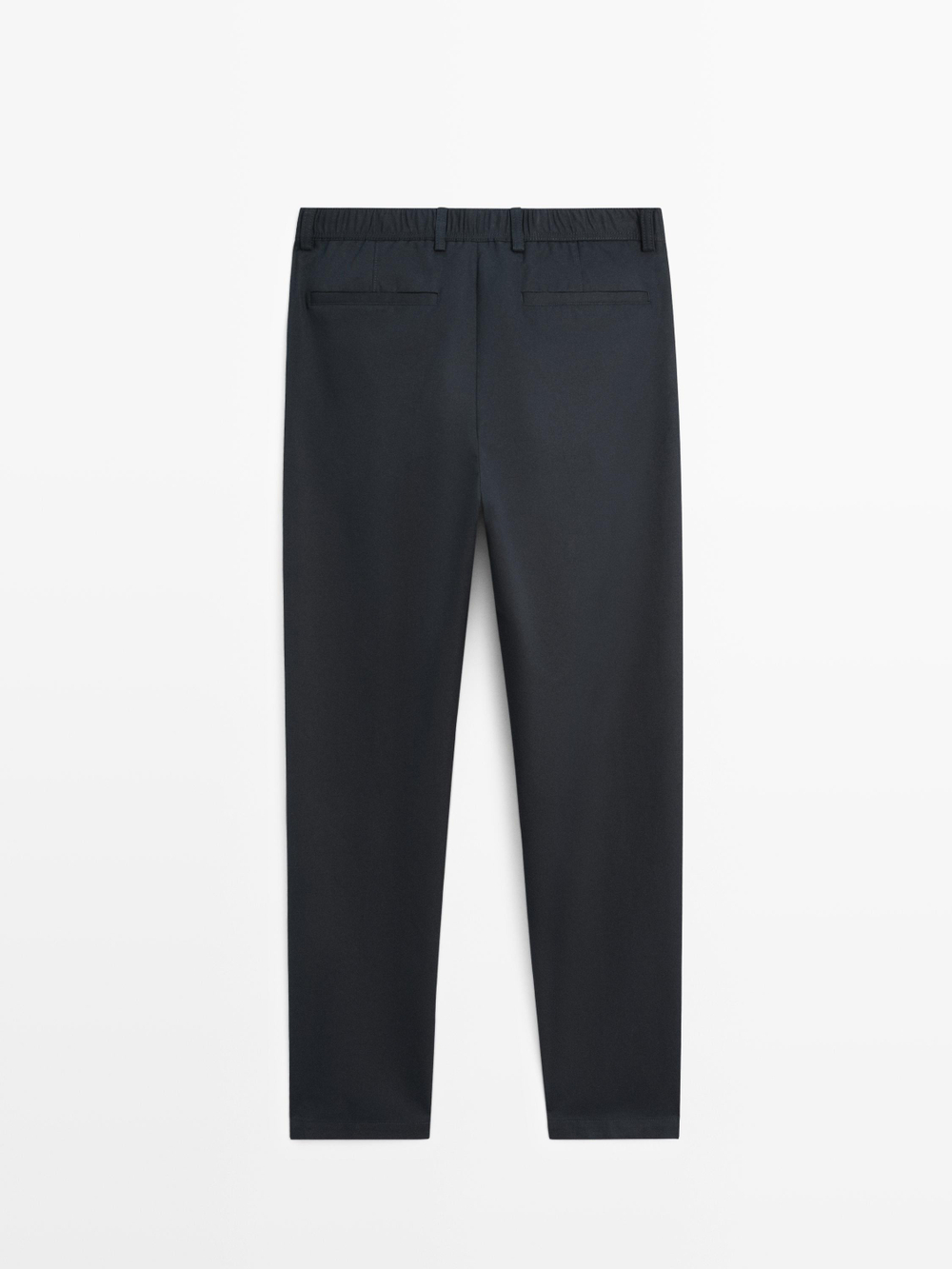 Massimo Dutti Хлопковые льняные брюки-джоггеры, темно-синий