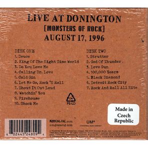 Kiss / Off The Soundboard - Live At Donington - Monsters Of Rock, August 17, 1996 (2CD)