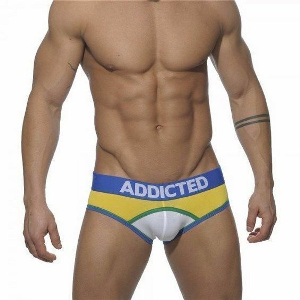 Мужские трусы джоки желтые с белой вставкой Seobean Addicted