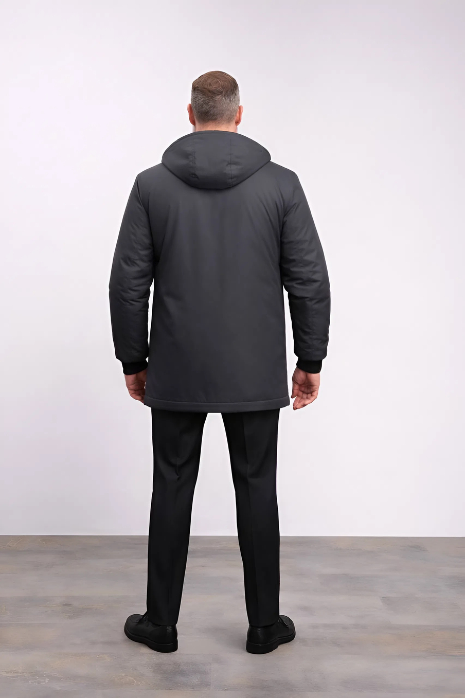 Полупальто мужское демисезонное "HN-6" серый
