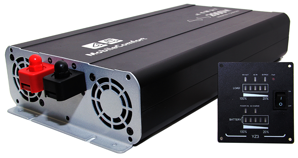 Инвертор с зарядным устройством MobileComfort S3012-BC, чистый синус, 3000Вт, 12В