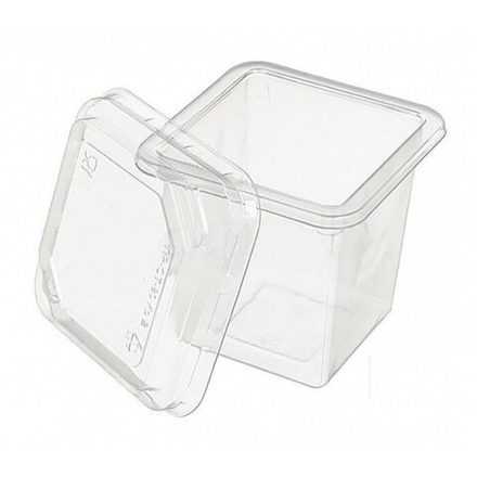 Креманка квадрат с крышкой 83*83*90мм 250мл